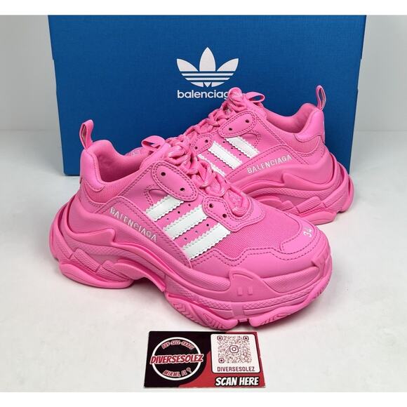 Balenciaga Other - Size 34EU/4W - Balenciaga Triple S x Adidas Sneakers Pink💗 NEW/RETAIL $1,150!